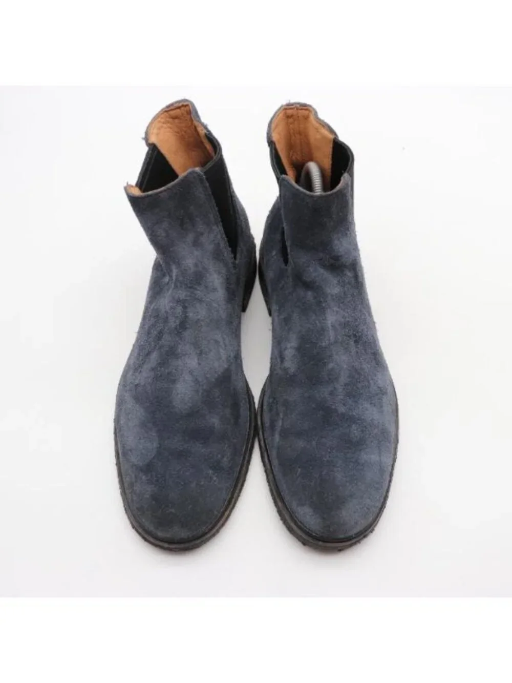 Clarks Chelsea Boots Men's Size 7.5 M Navy Suede Slip On Dress Casual Crepe Sole